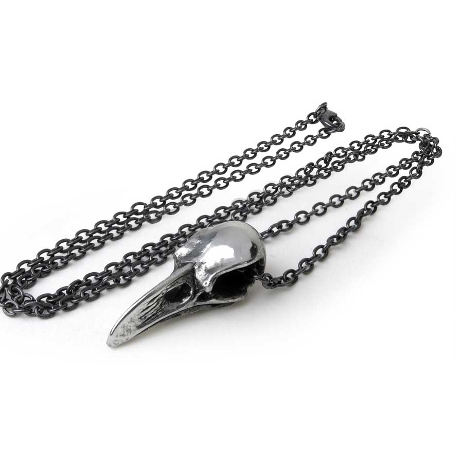 Alchemy Gothic Rabenschadel Klein Raven Skull Pendant P752