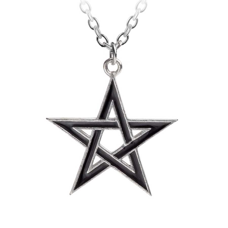 Alchemy Gothic Black Star Protective Wiccan Pentagram P775