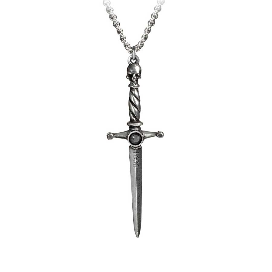 Alchemy Gothic Hand Of Macbeth Skull Dagger Pendant P780