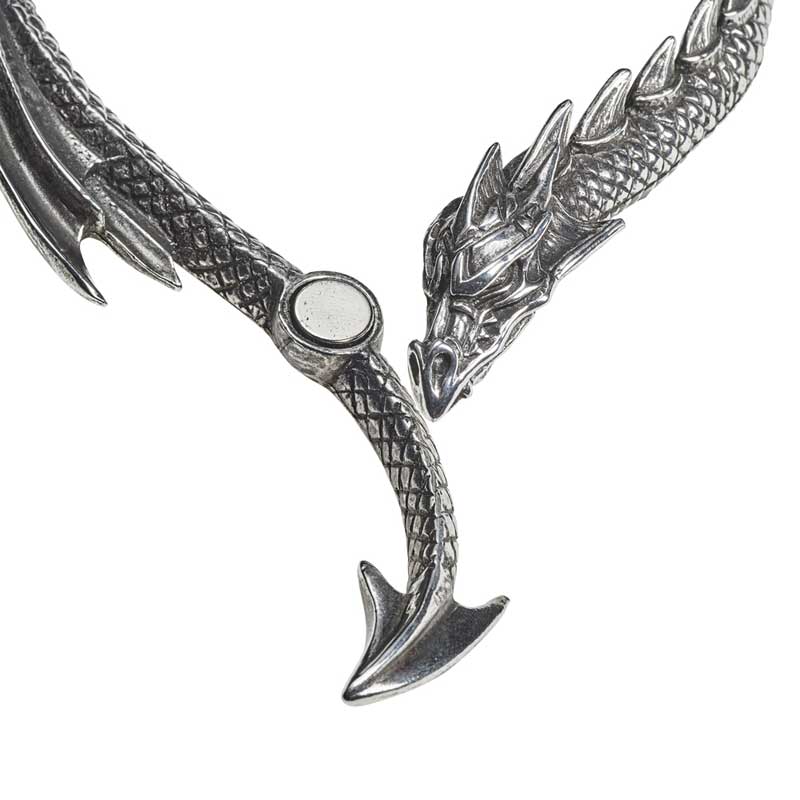 Alchemy Gothic Dragon's Lure Dramatic Necklace Snake Chain P829