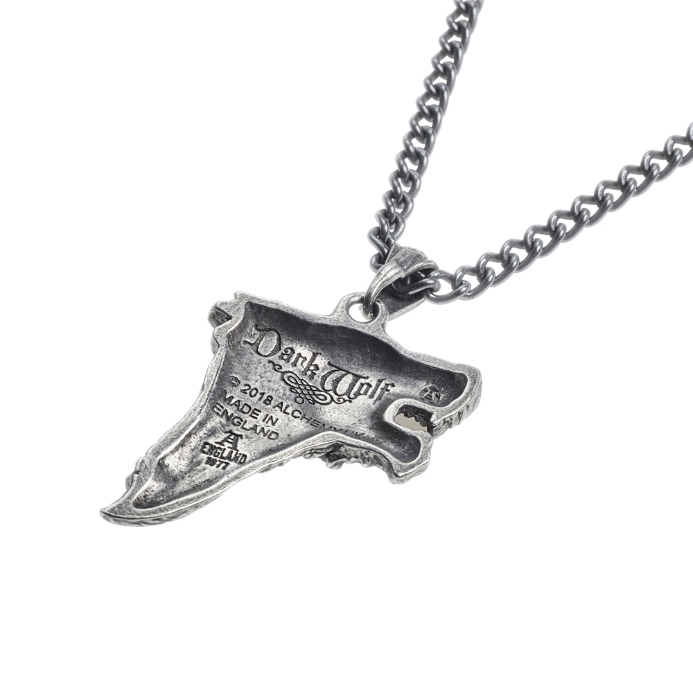 Alchemy Gothic Fierce Snarling Dark Wolf Pendant P833