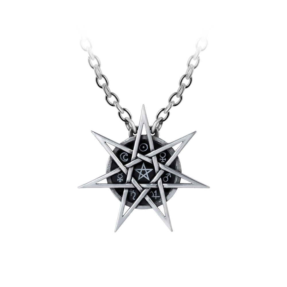 Alchemy Gothic Elven Star Septagram Necklace P878