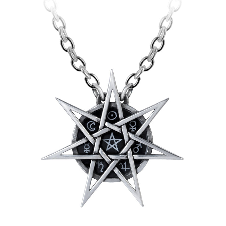 Alchemy Gothic Elven Star Septagram Necklace P878