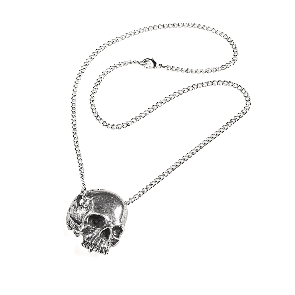 Alchemy Gothic Remains Necklace Crushed Skull Pendant P886
