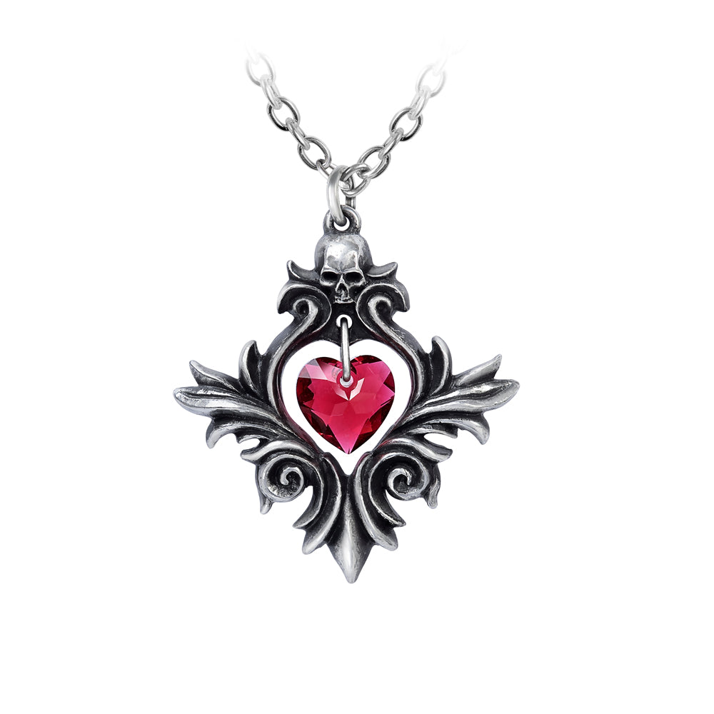 Alchemy Gothic Bouquet of Red Heart Love Pendant P905