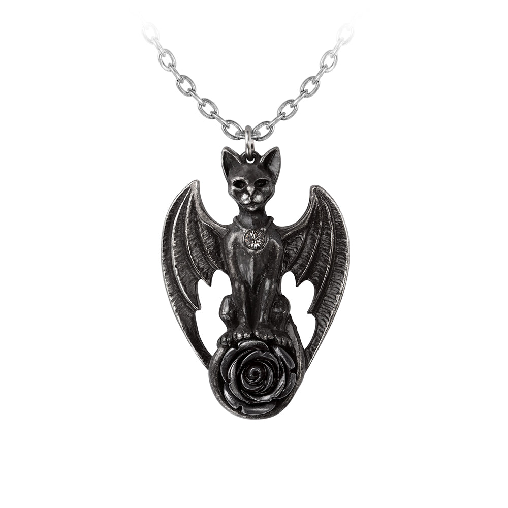Alchemy Gothic Guardian of Soma Winged Cat Pendant P925