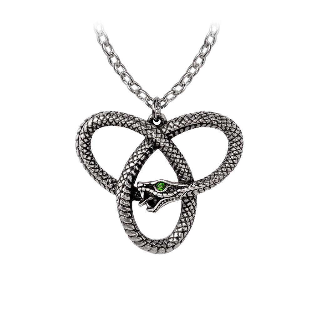 Alchemy Gothic Eve's Triquetra Serpent Pendant P929