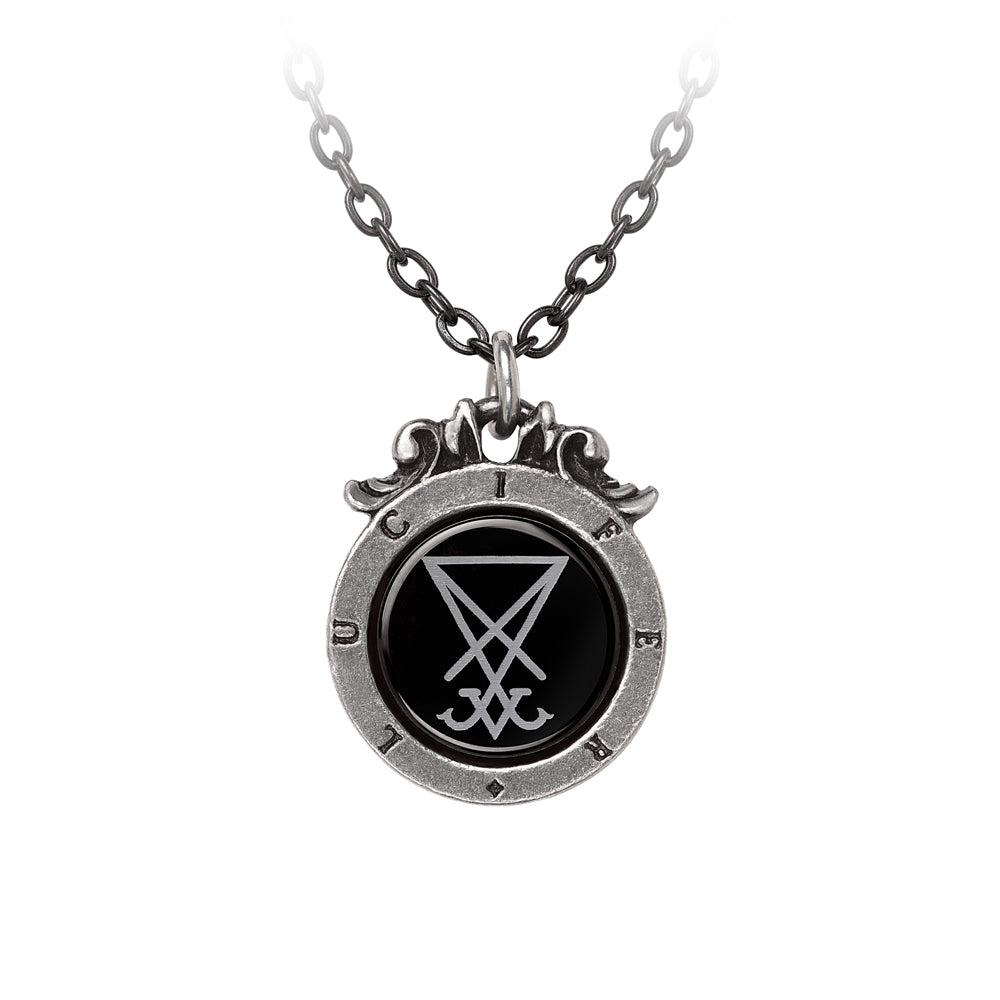 Alchemy Gothic Seal of Lucifer Pendant Symbols P930