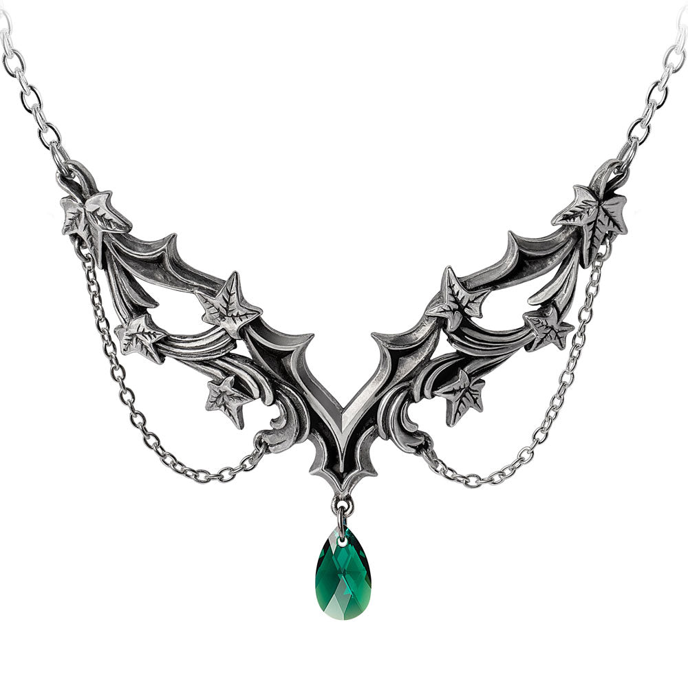 Alchemy Gothic Ivy Leaf Churchyard Necklace P976