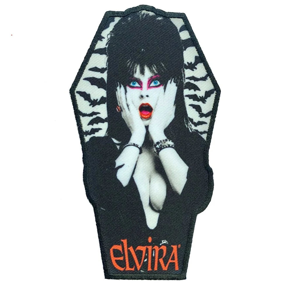 Kreepsville 666 Elvira Bat Coffin Embroidered Iron On Patch
