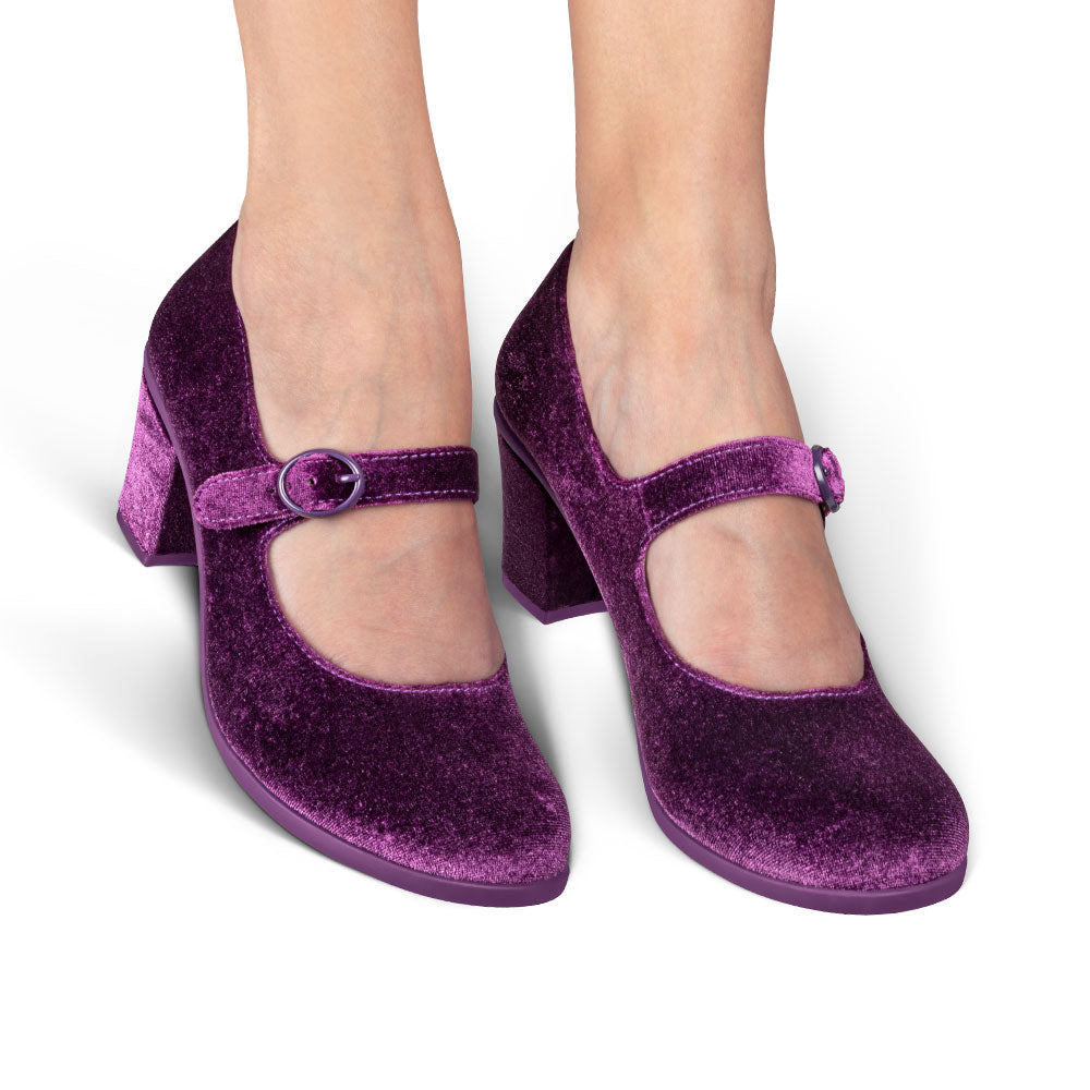 Chocolaticas® Mid Heels Plum Elixir Mary Jane Pump
