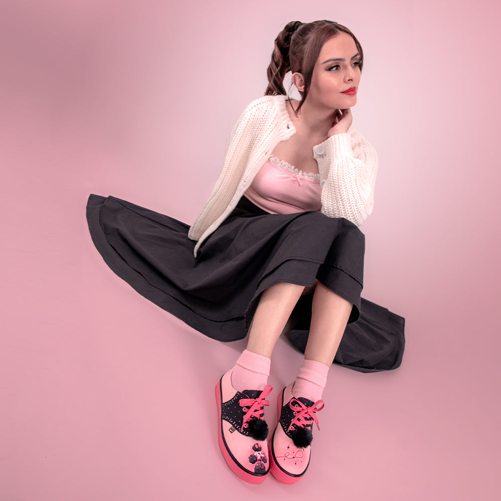 Poodle Perfect Pink Red Sneaker