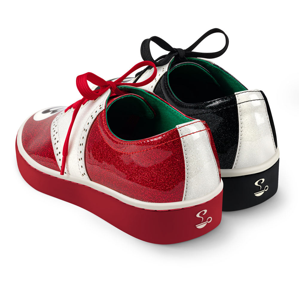 Pool Balls Glitter Black Red Sneaker