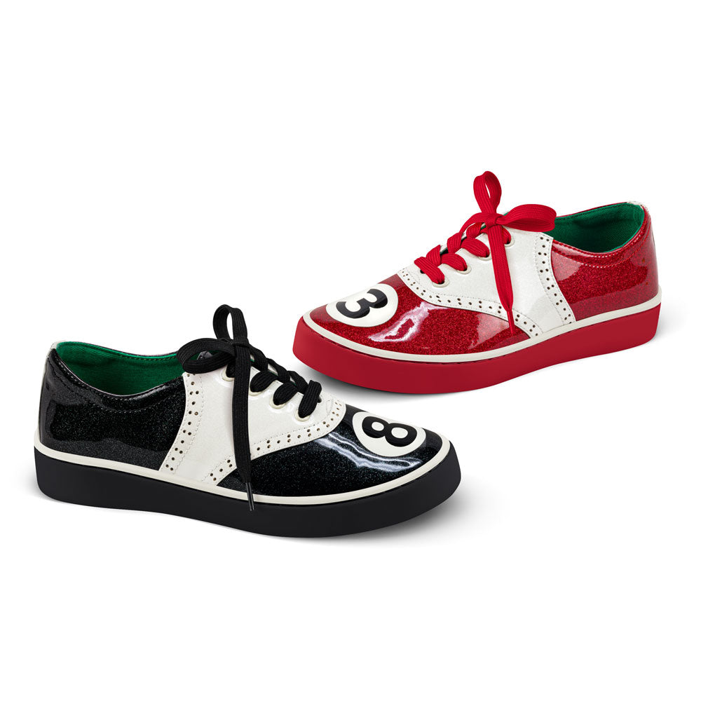 Pool Balls Glitter Black Red Sneaker