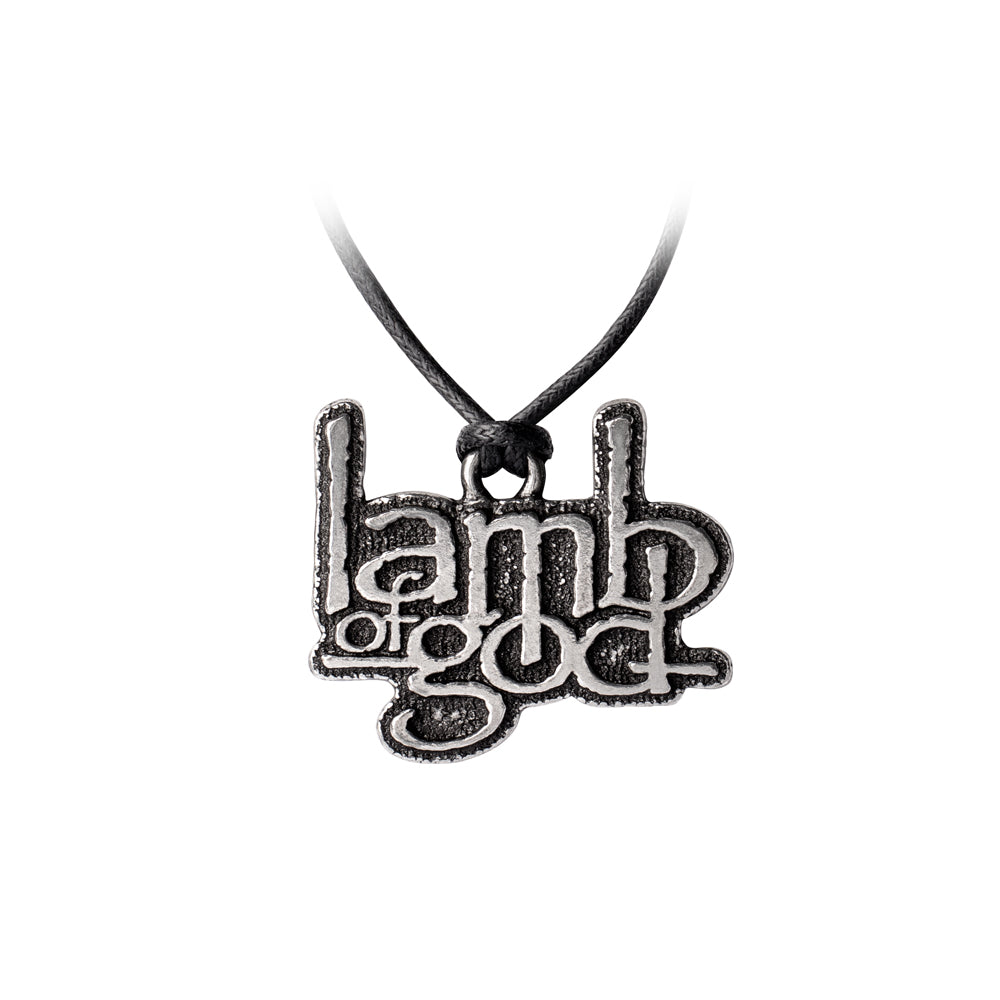 Lamb of God necklace on a white background
