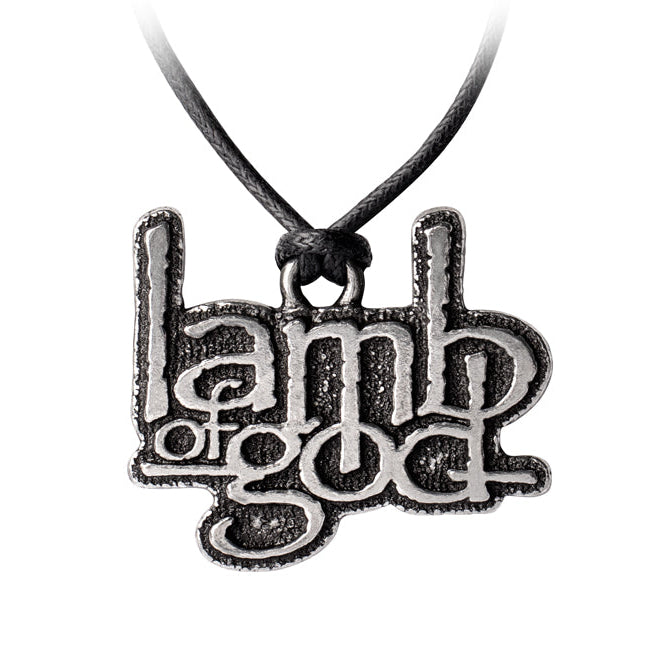 Lamb of God necklace on a white background