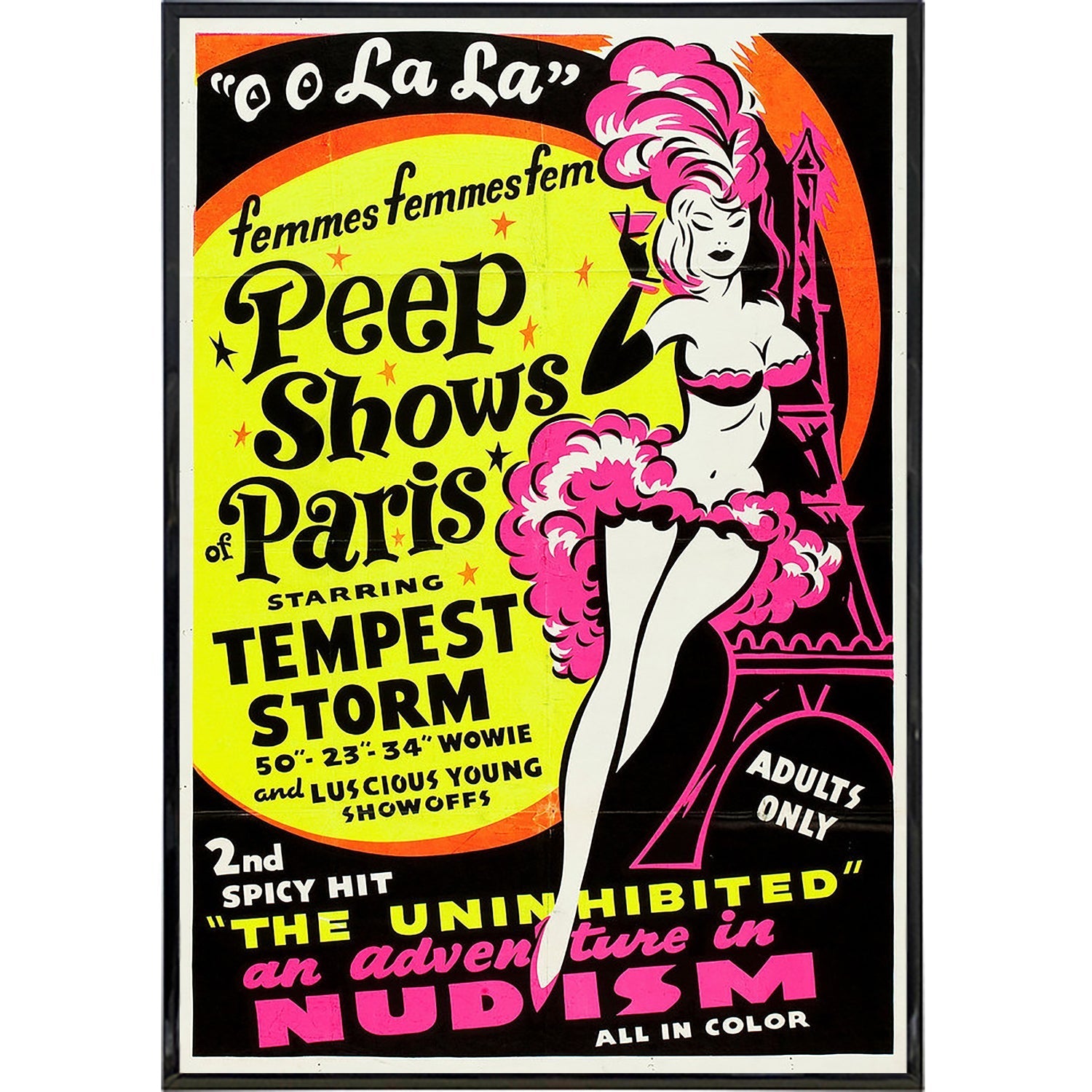 Peep Shows of Paris Film Wall Art Poster Print