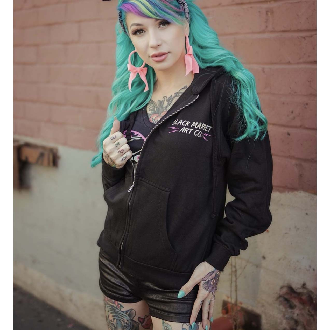 Black Market Art Pink Panther Hoodie