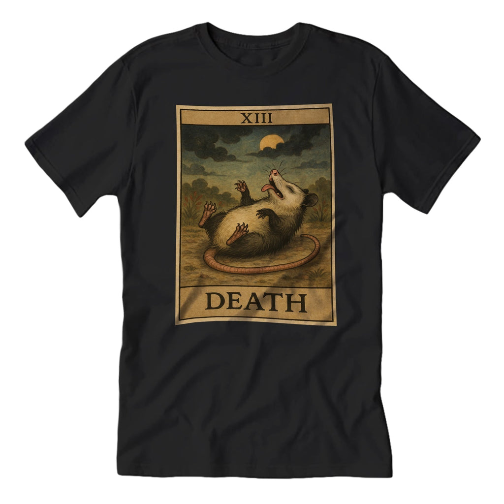 Original Underground Possum Playing Death Tarot T-Shirt