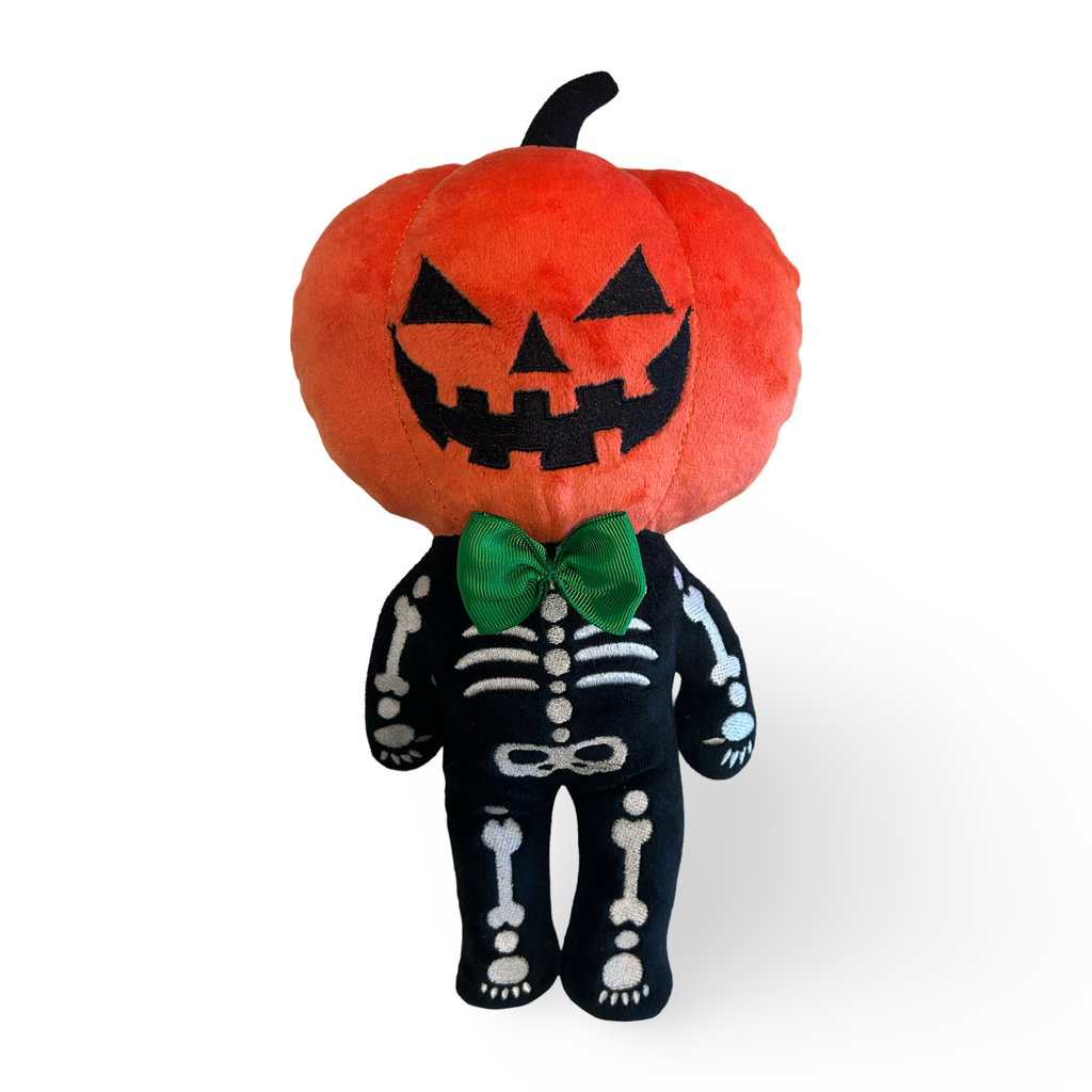 MaterialJill Pumpkin Head Halloween Skeleton 12" Plush Doll