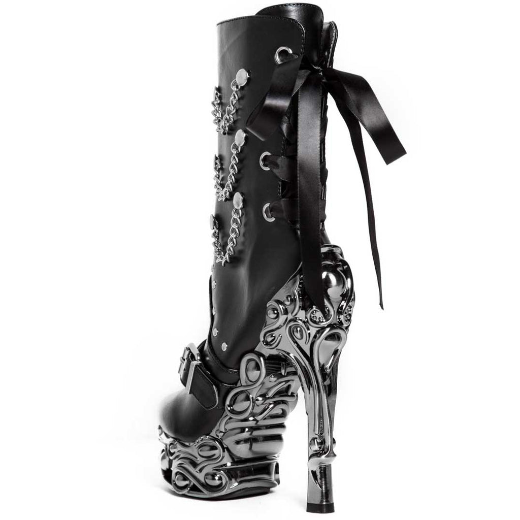 Hades QUINN Black Vegan Ankle Boot 6" Proteus Heel