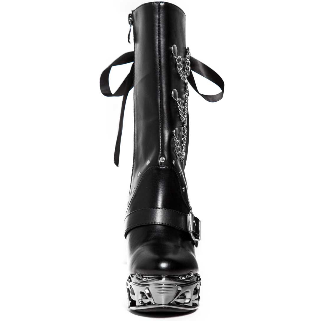 Hades QUINN Black Vegan Ankle Boot 6" Proteus Heel