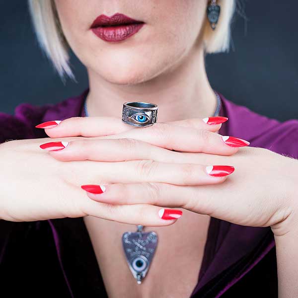 Alchemy Gothic Ouija Board Mystical Seance Ring R215