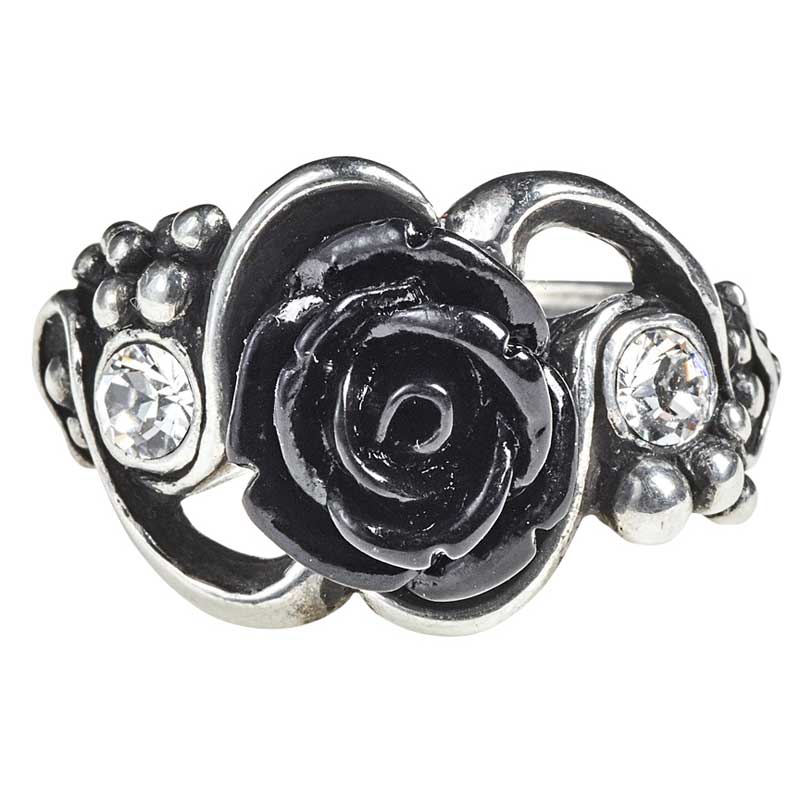 Alchemy Gothic Dionysus Bacchanal Black Rose Ring R223