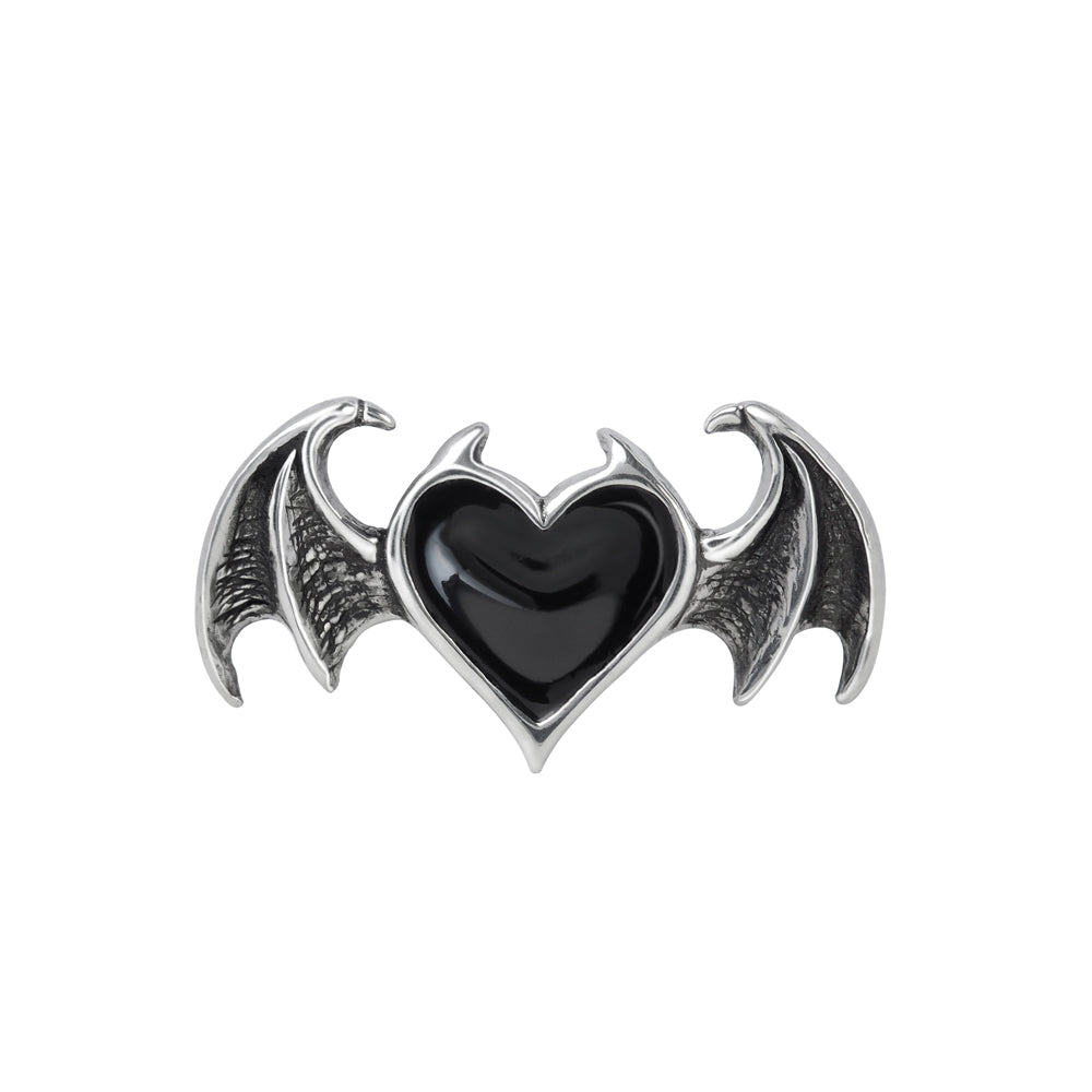 Alchemy Gothic Blacksoul Black Heart Ring R240