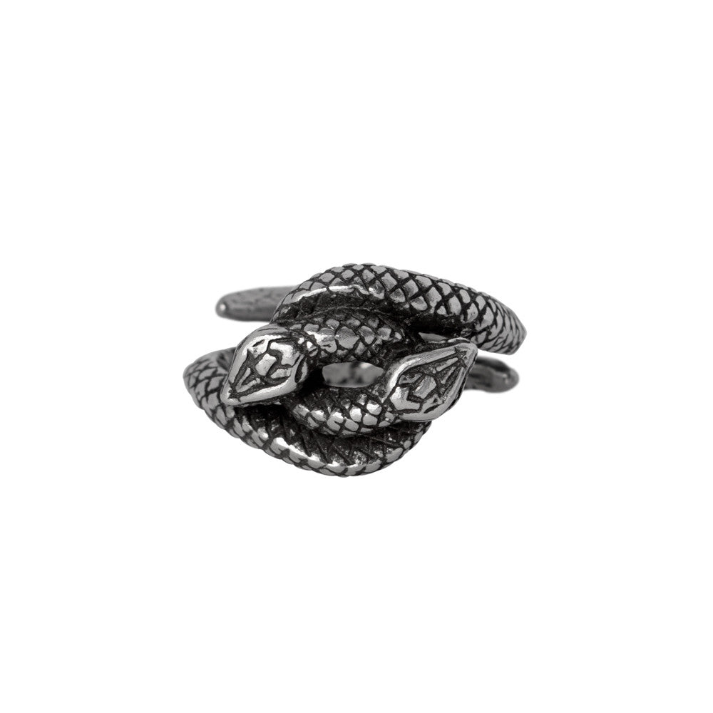Alchemy Gothic Consprimus Double Snakes Ring R259