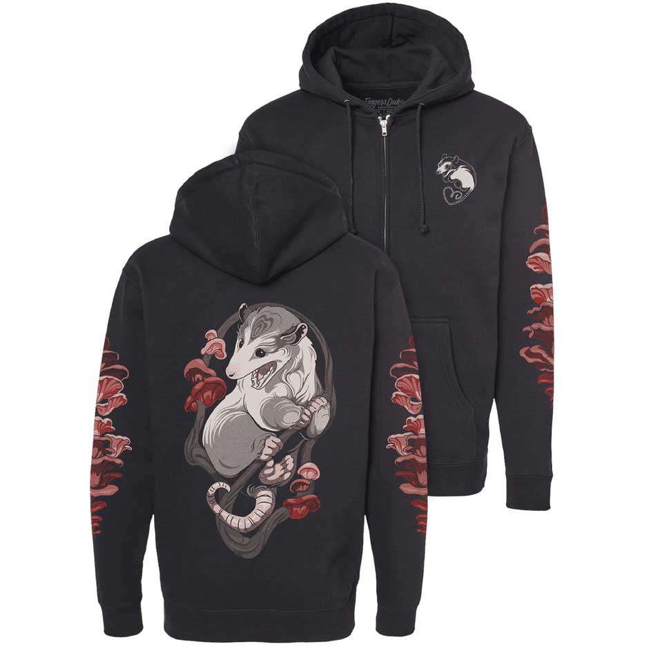 Fingers Duke Awesome Opossum Zip Up Hoodie