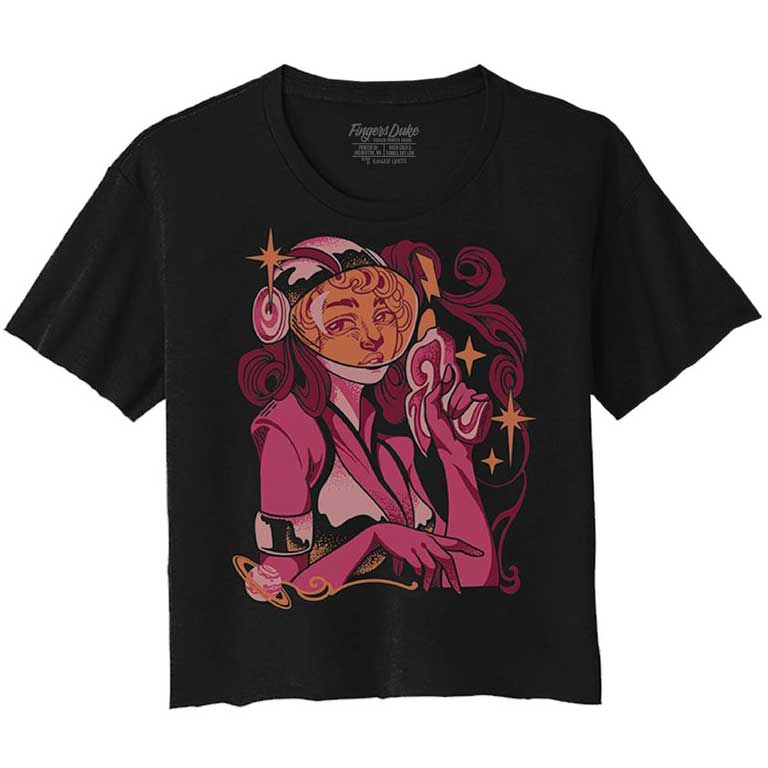 Fingers Duke Space Gal Cropped T-Shirt
