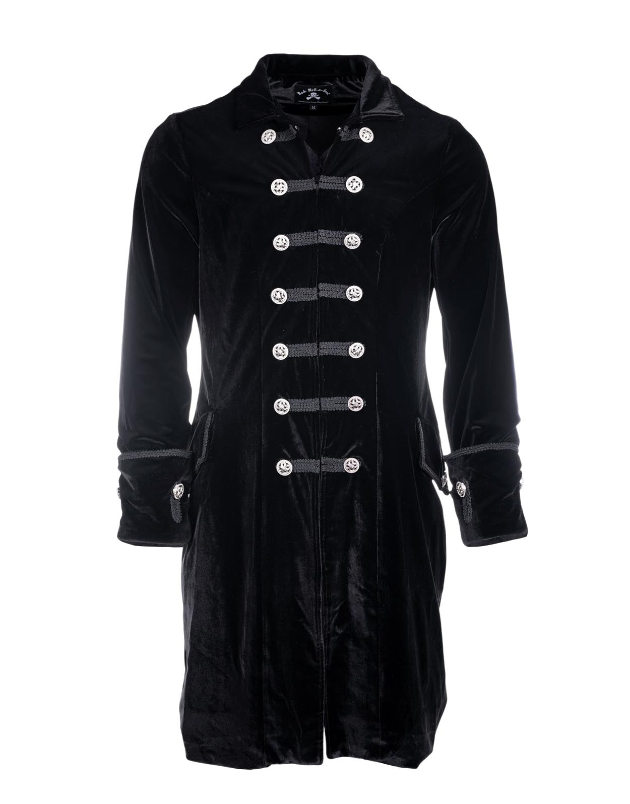 Rock Roll n Soul Black Velvet Frock Coat