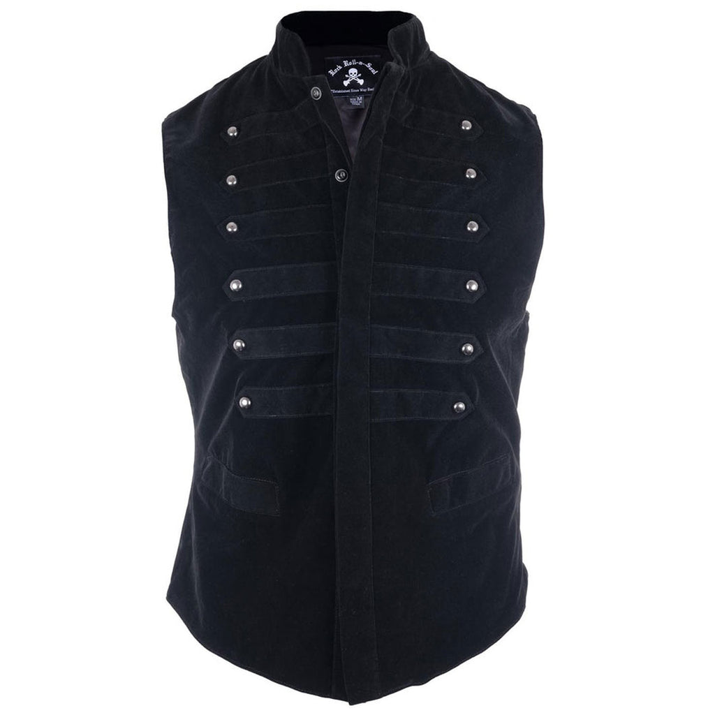 Rock Roll n Soul Velvet Crush Vest Black