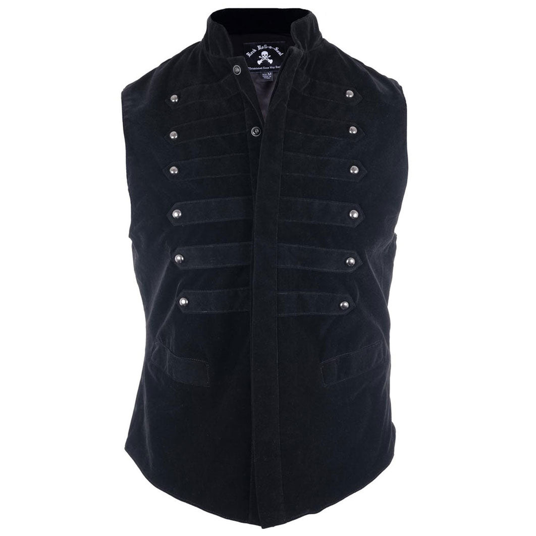 Rock Roll n Soul Velvet Crush Vest Black