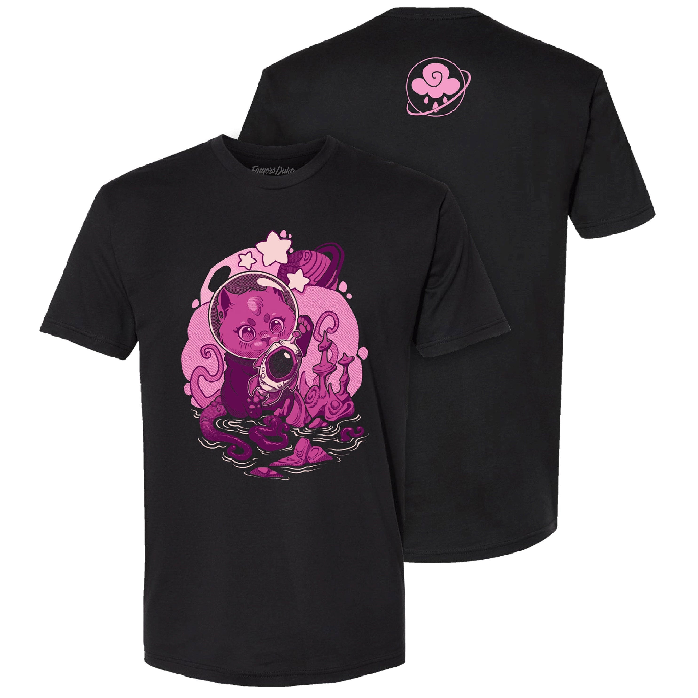 Fingers Duke Space Cat Black T-Shirt