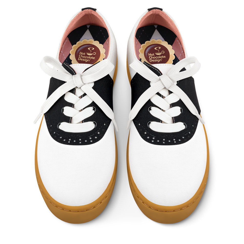Saddle Casual White Black Sneaker