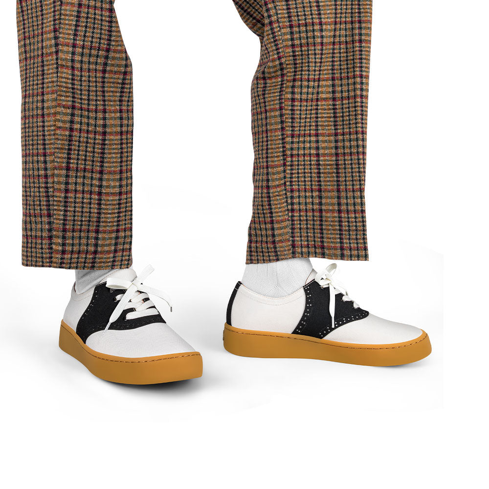 Saddle Casual White Black Sneaker
