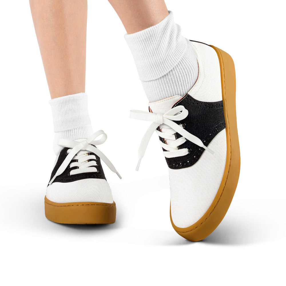 Saddle Casual White Black Sneaker
