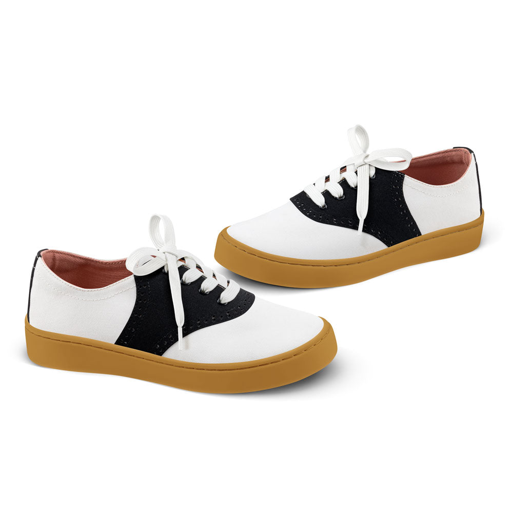 Saddle Casual White Black Sneaker