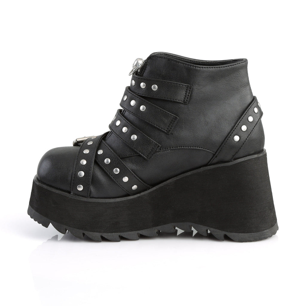Demonia Scene 30 Black Vegan Leather
