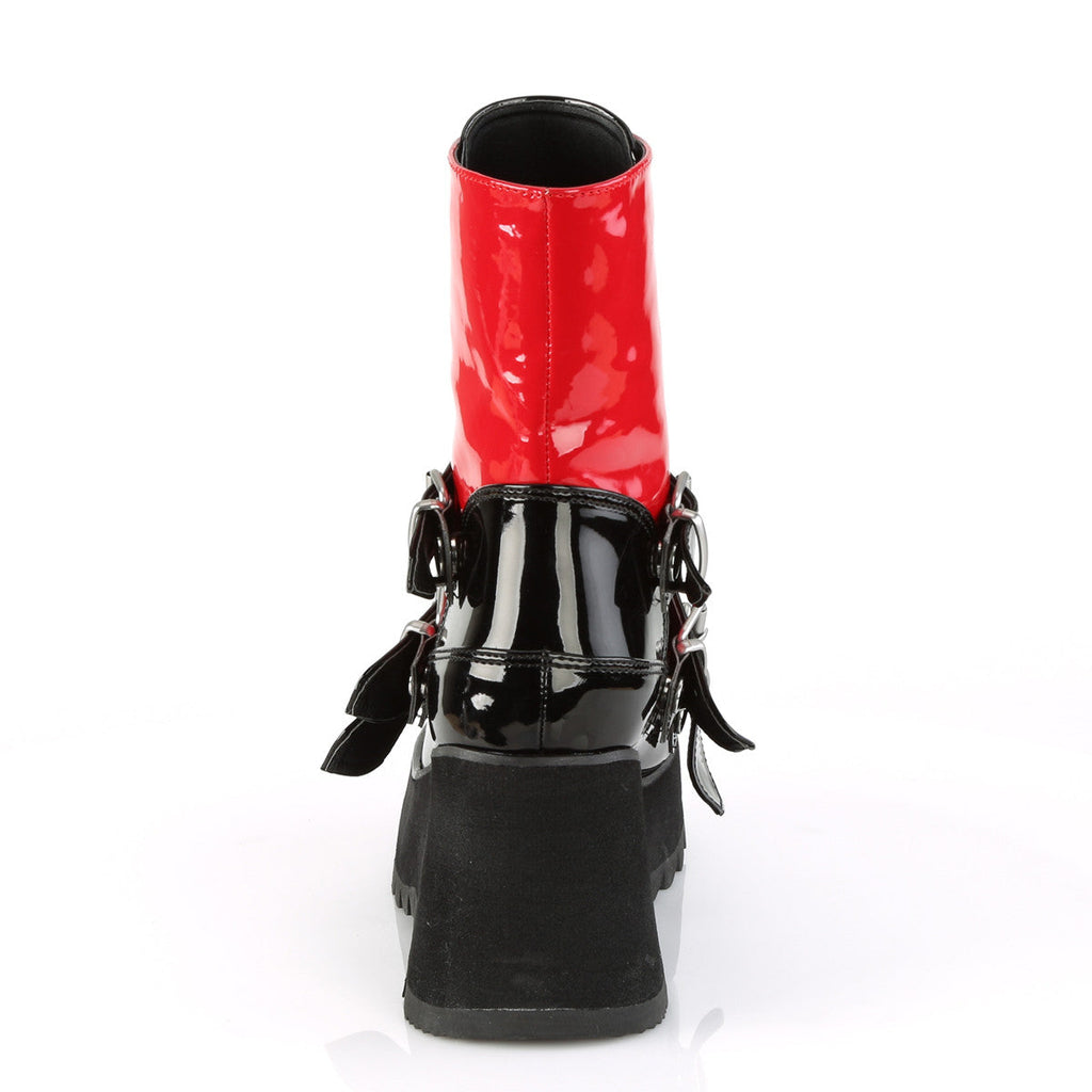 Demonia Scene 51 Red and Black Patent