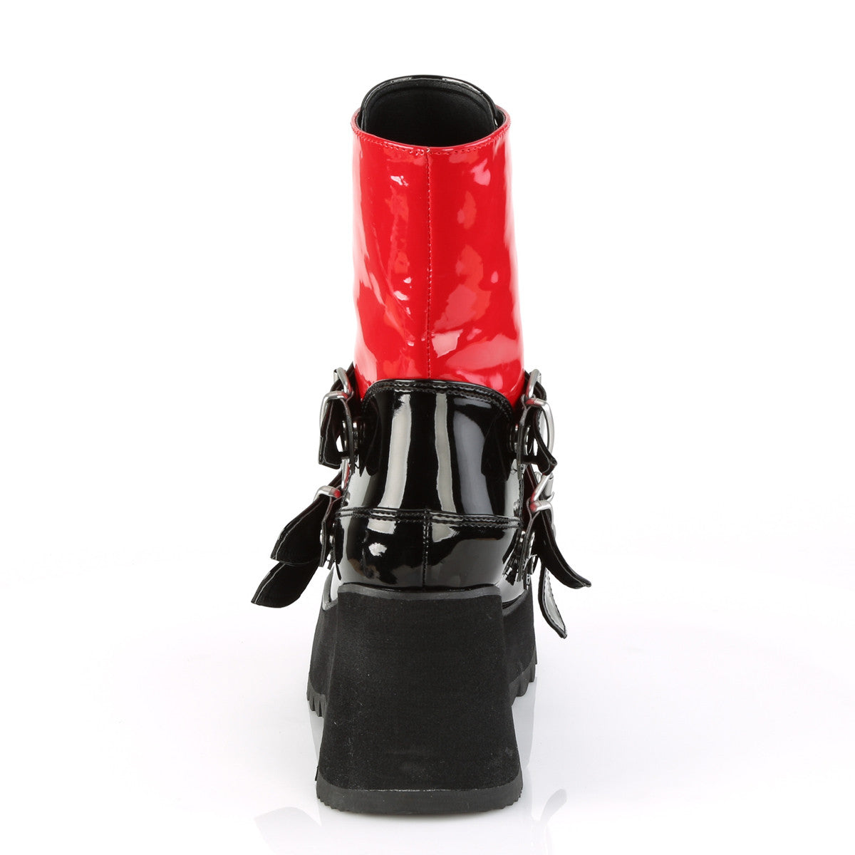 Demonia Scene 51 Red and Black Patent