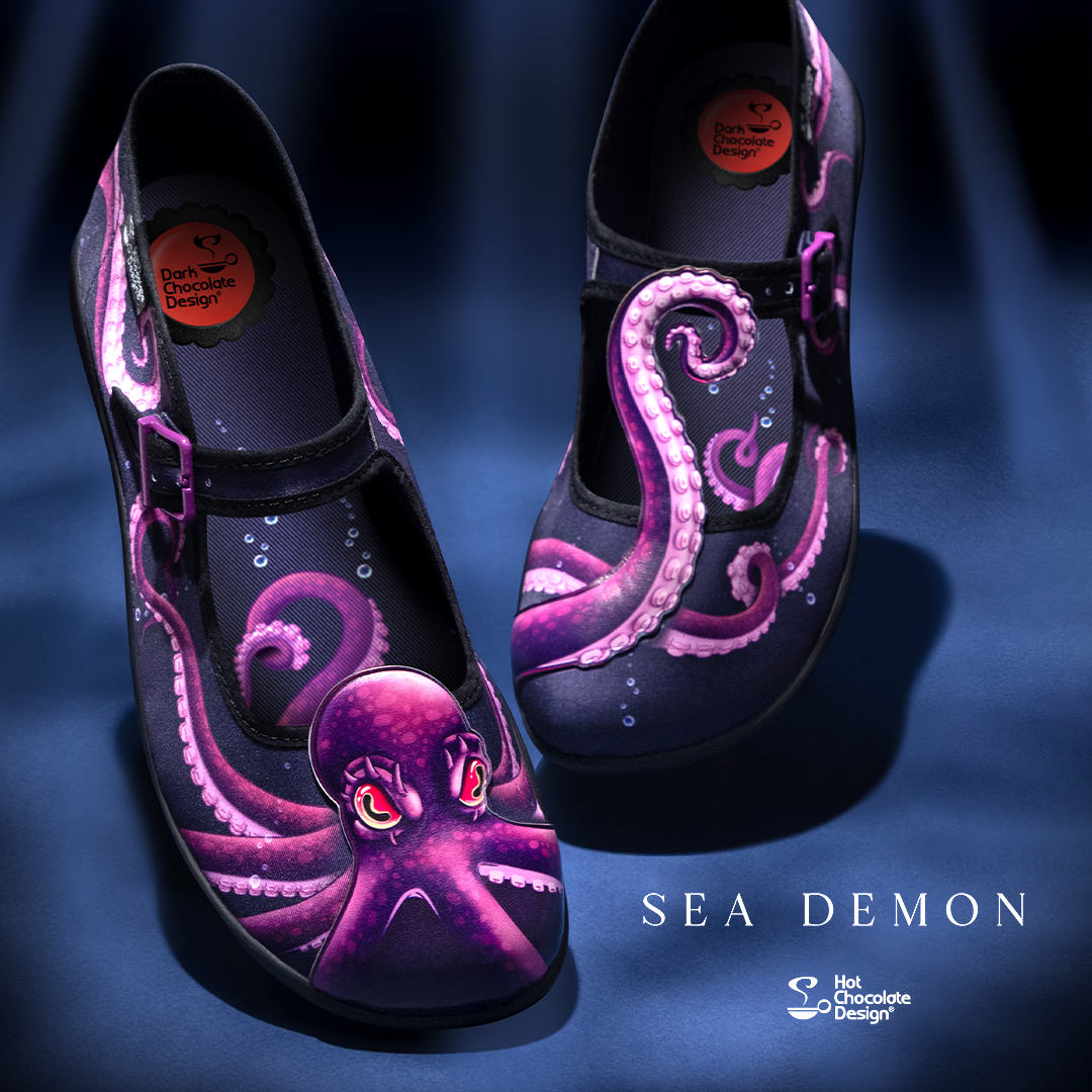 Chocolaticas® Sea Demon Octopus Tentacles Mary Jane Flat