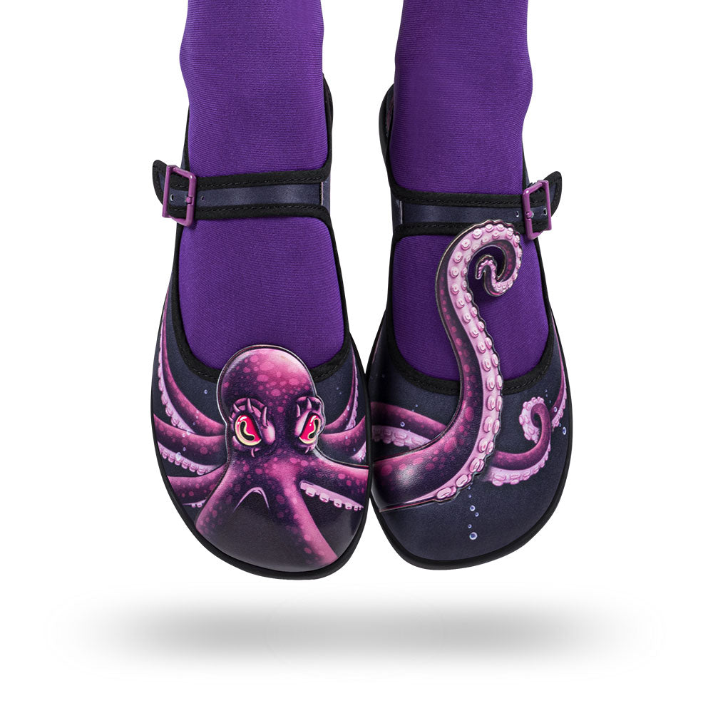 Chocolaticas® Sea Demon Octopus Tentacles Mary Jane Flat