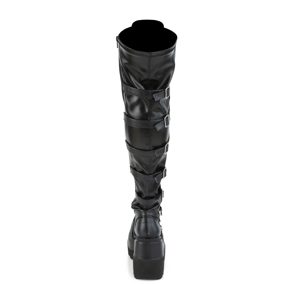 Demonia Shaker 350 Black Vegan Leather Stretch