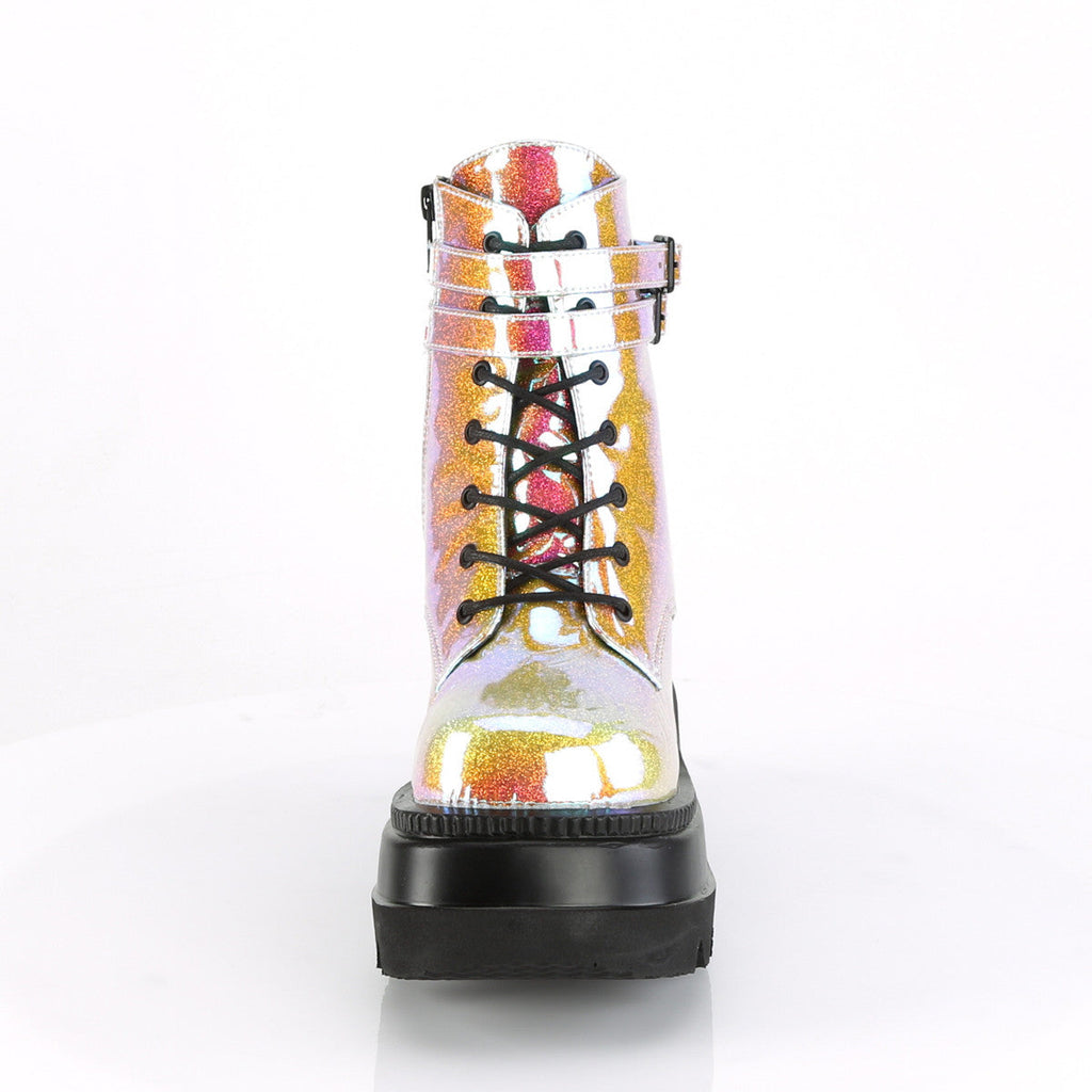 Demonia Shaker 52 Pink Shifting Glitter Vegan Leather