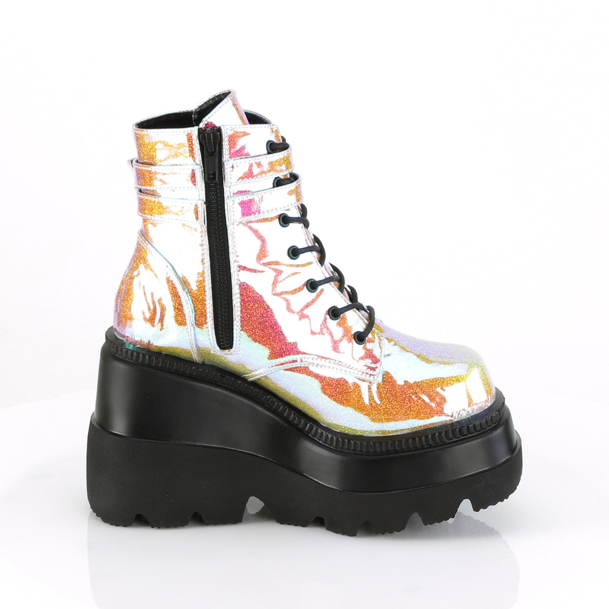 Demonia Shaker 52 Pink Shifting Glitter Vegan Leather