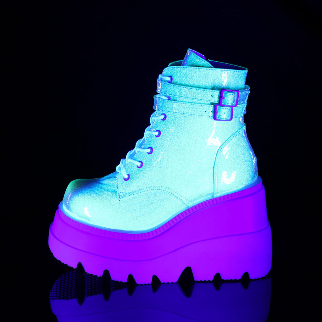 Demonia Shaker 52 UV Green Shifting Glitter Vegan Leather
