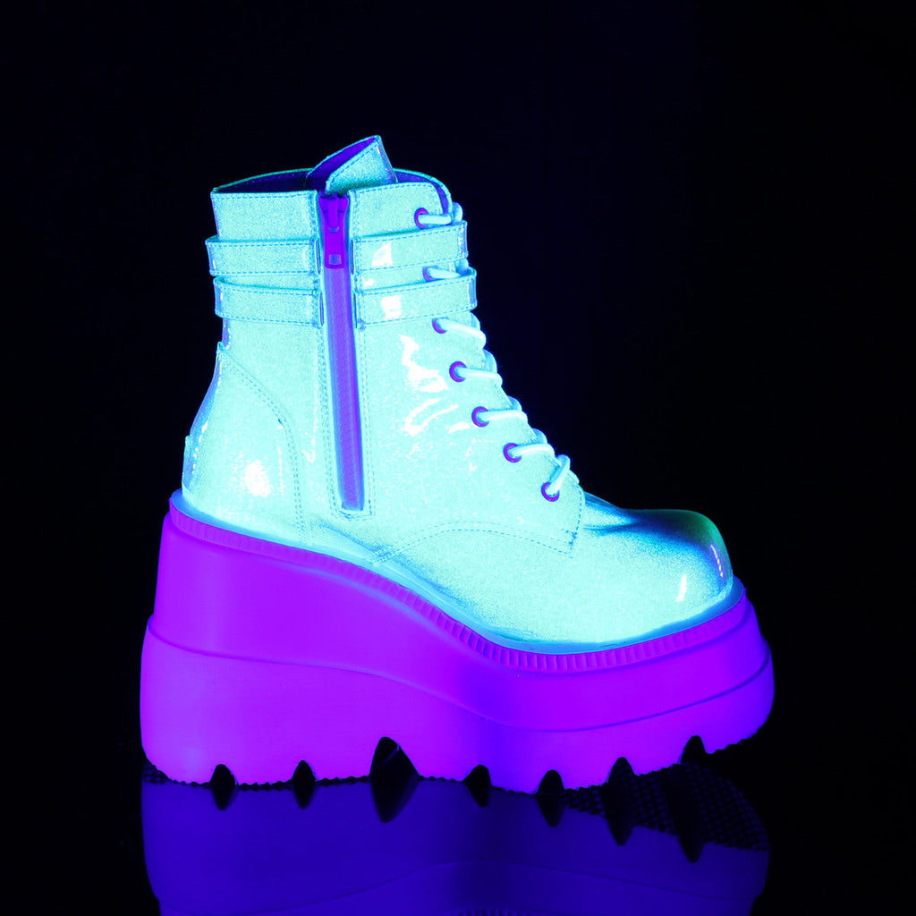 Demonia Shaker 52 UV Green Shifting Glitter Vegan Leather